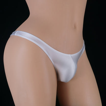 Men's Low Waist T-back Shiny Elastic Briefs