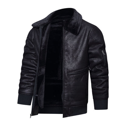 Autumn And Winter New Leather And Fur Men's Jacket