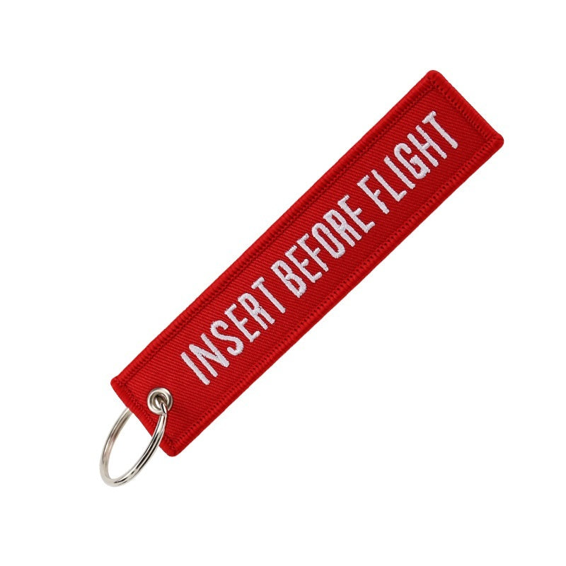 Double Sided Embroidered Keychain Ornament