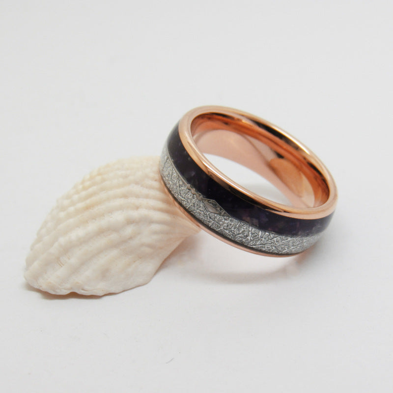 Rose Gold Lapis Lazuli Couple Rings