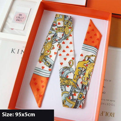 Thin Ribbon Bag Handle Decoration Scarf