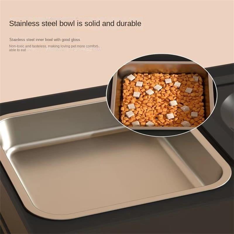 Adjustable Elevated Dog Feeding Bowls With Stand