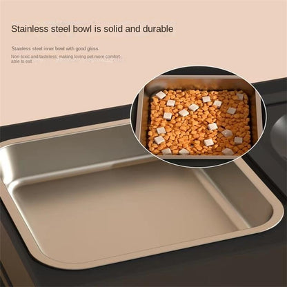 Adjustable Elevated Dog Feeding Bowls With Stand