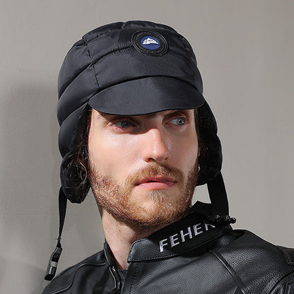 Down Plush Windproof Waterproof Winter Hat