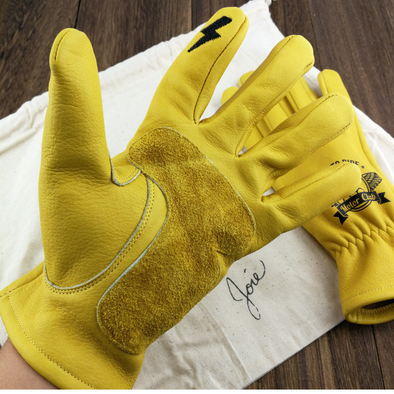 Outdoor Retro Fleece-lined Winter Cycling Gloves