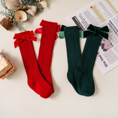 Baby Fashionable Bow Tube Socks Girl