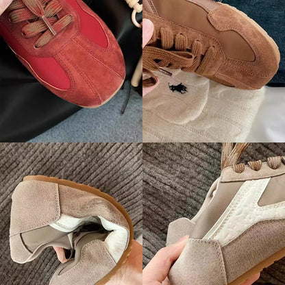 Genuine Leather Trend All-match Retro Casual Women's Shoes