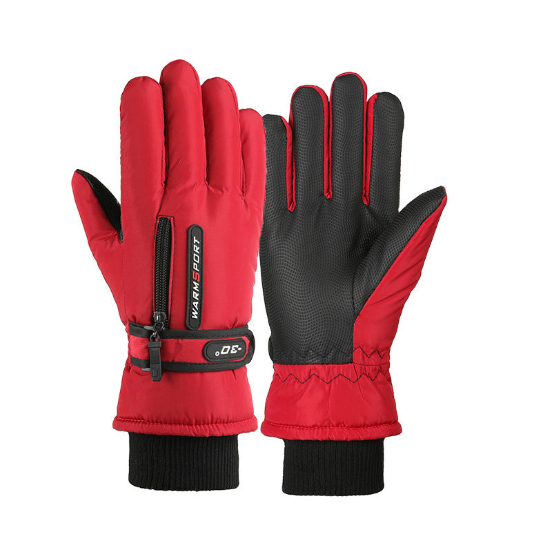 Fleece Lined Padded Windproof Cycling Gloves