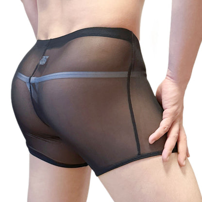 Men's Lace Mesh Boxer Briefs Summer Thin