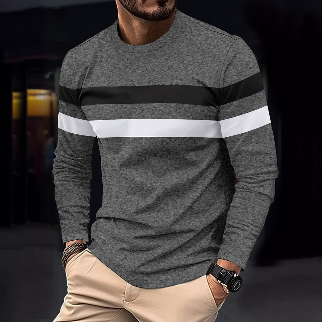 Men's Casual Round Neck Long Sleeve Tee