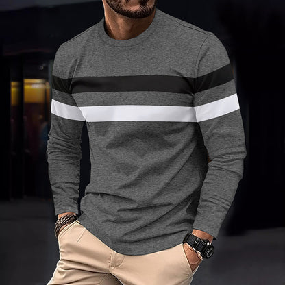 Men's Casual Round Neck Long Sleeve Tee