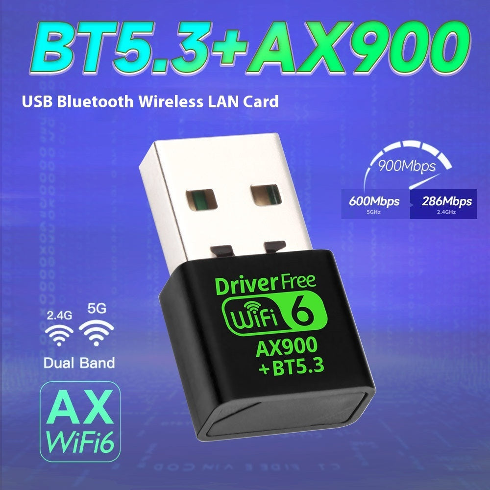 AX900M Wireless Network Card Wifi6 Drive-free Mini Wireless Receiver