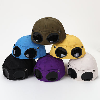 Men's Korean Style Trendy Sunglasses Pilot Hat