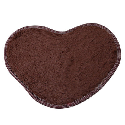 Heart-shaped Silk Wool Bedroom Love Floor Mat Bedside Lint-free Cute Heart Shape Carpet