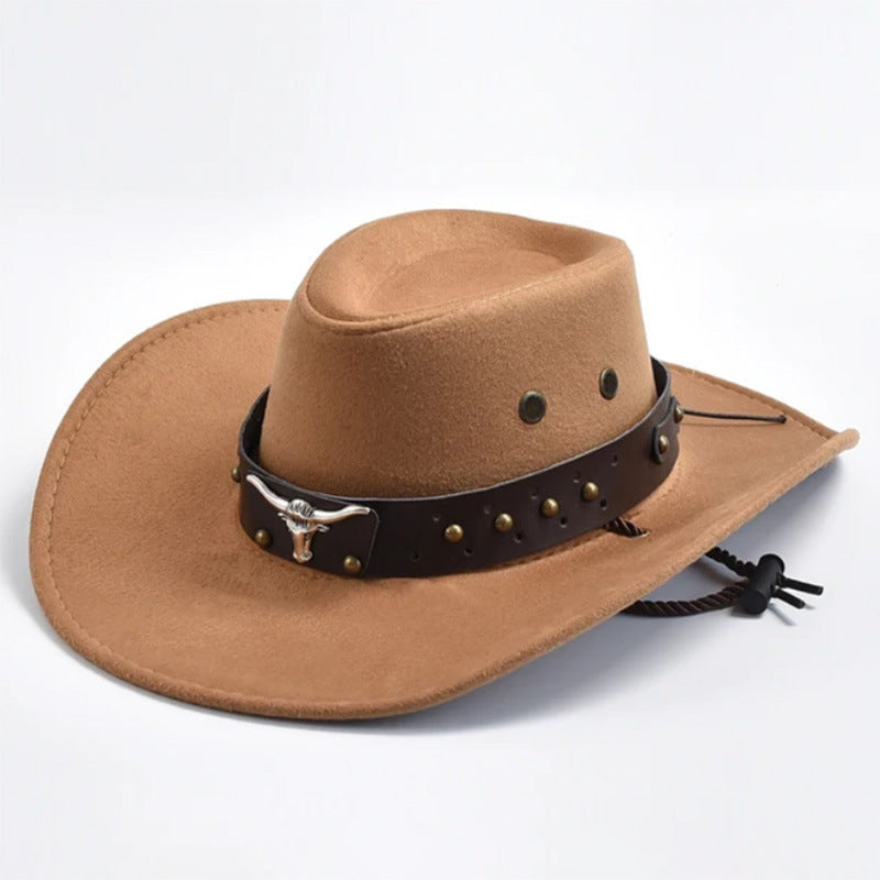 Artificial Suede Western Cowboy Hat Retro Sunshade