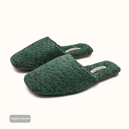 Autumn And Winter Fleece-lined Thermal Cotton Slippers Women's Indoor Home Non-slip