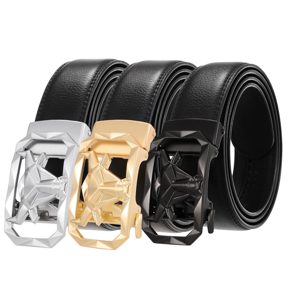 Fashion Men's Leather Belt Alloy Buckle