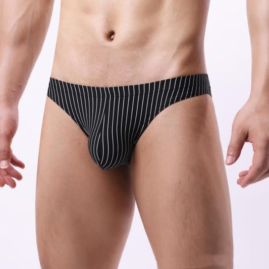 Men's Striped Low Waist Briefs Underwear