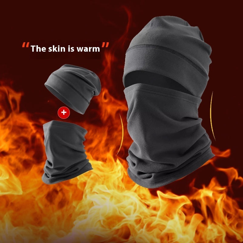 Dralon Winter Wind Mask Hat Men Two-piece Set