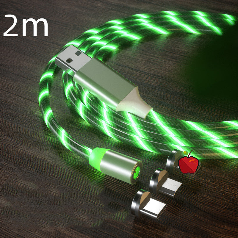 Magnetic Fast Charging Cable Type-C Micro USB LED