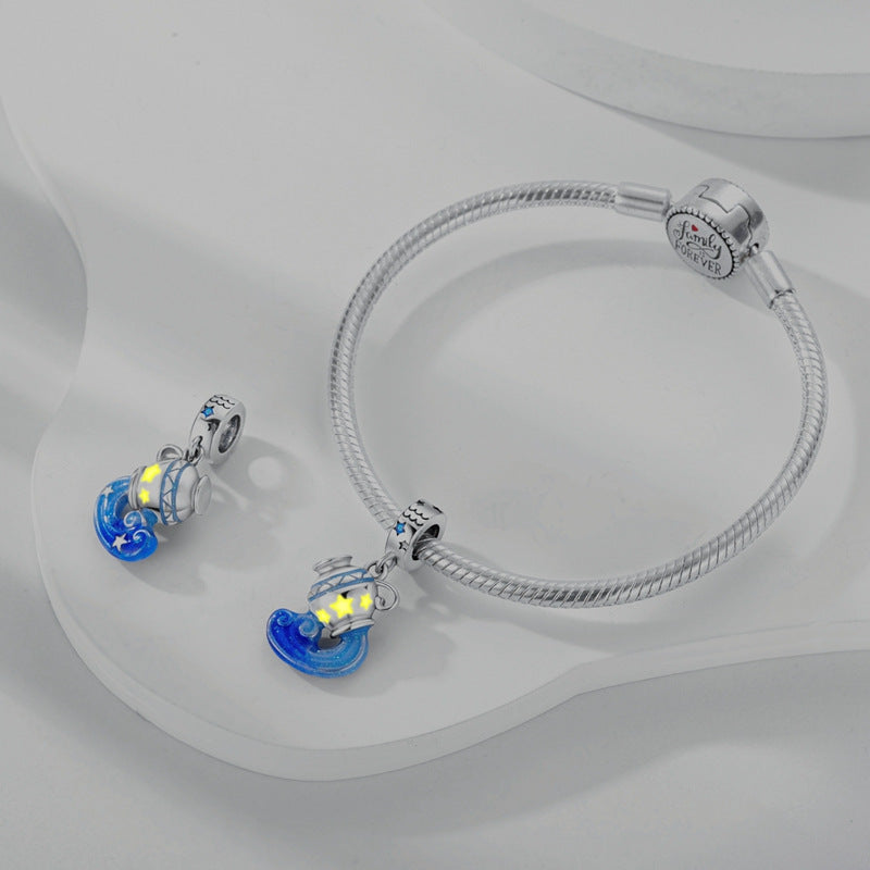 S925 Colorful Luminous Constellation Pendant