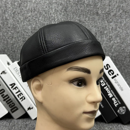 Outdoor Sheepskin Autumn Winter Leather Hat