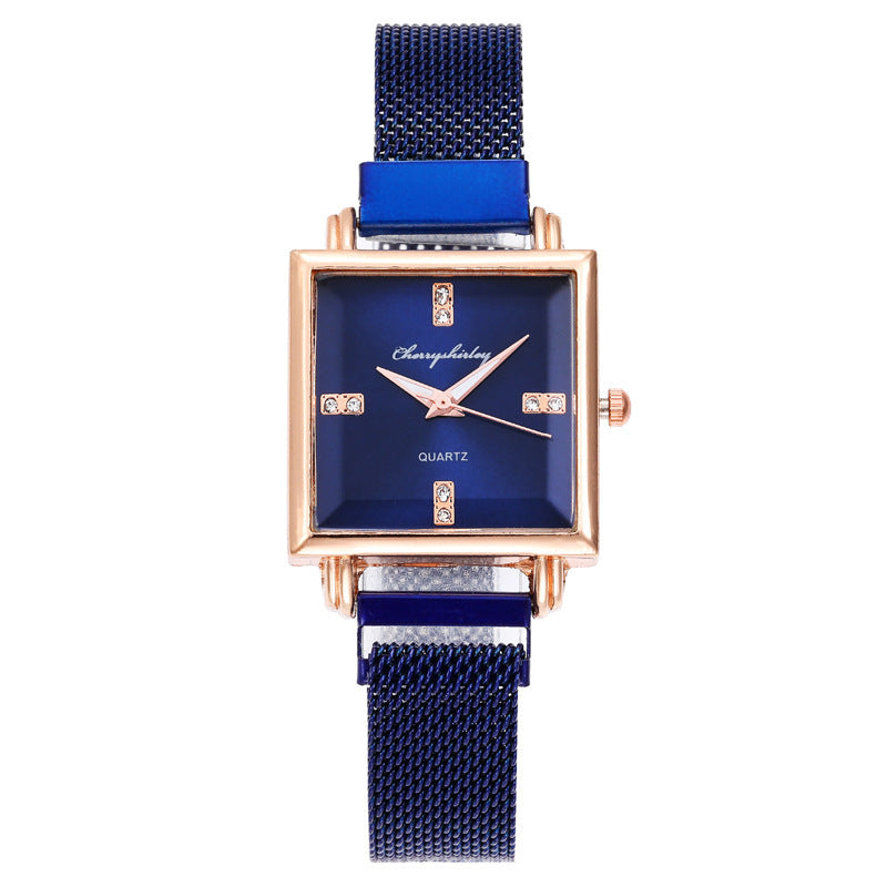 Square Magnetic Snap Diamond Women's Watch