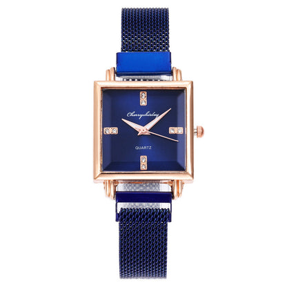Square Magnetic Snap Diamond Women's Watch
