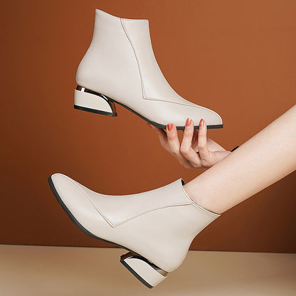 British Style Chunky Heel Martin Boots