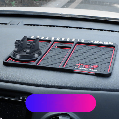 Non-Slip Car Phone Pad with Parking Number Card
