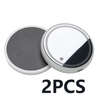 LED Colorful Cup Holder Coaster with Solar & USB Charging