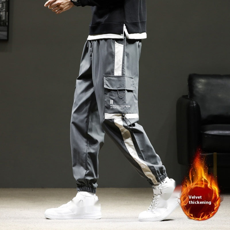 Men's Loose Plus Size Sports Overalls Pants