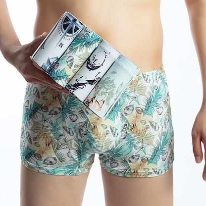 Men's Mid-waist Breathable Boxer Underwear