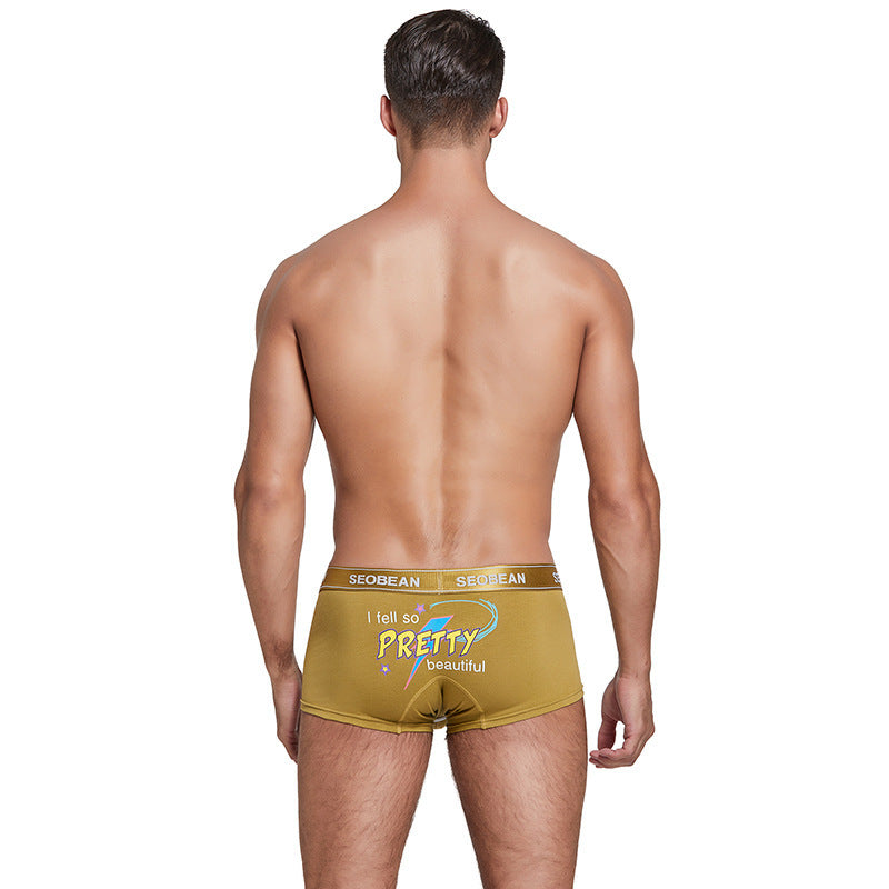 Spring Men's Trendy Sexy Low Waist Boxers