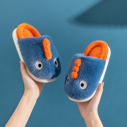 Children's Cotton Slippers Cute Dragon Home Non-slip Waterproof