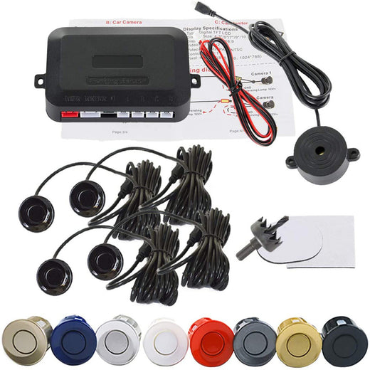 Car LED Crescent Parking Sensor 4 Probes