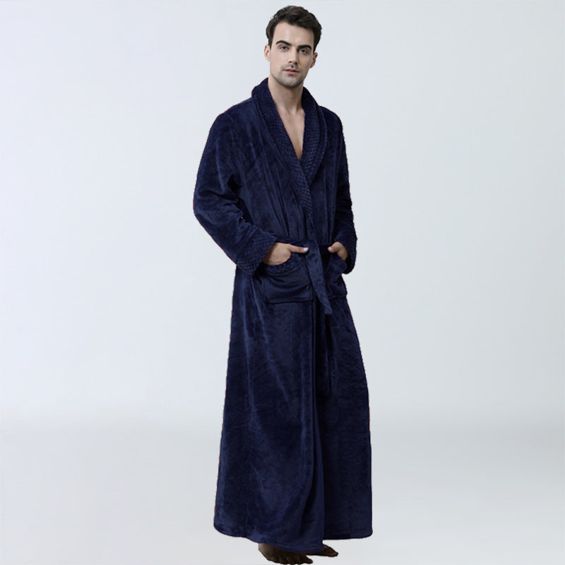 Men's Winter Coral Fleece Pajamas Nightgown