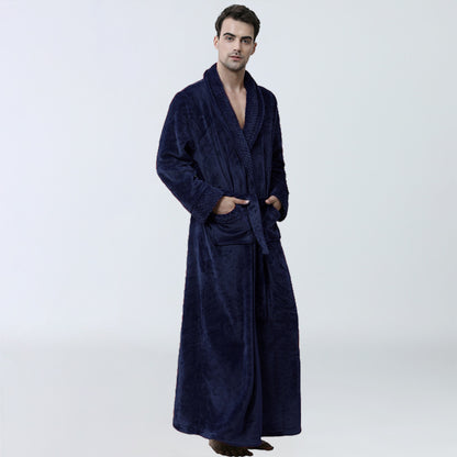 Men's Winter Coral Fleece Pajamas Nightgown
