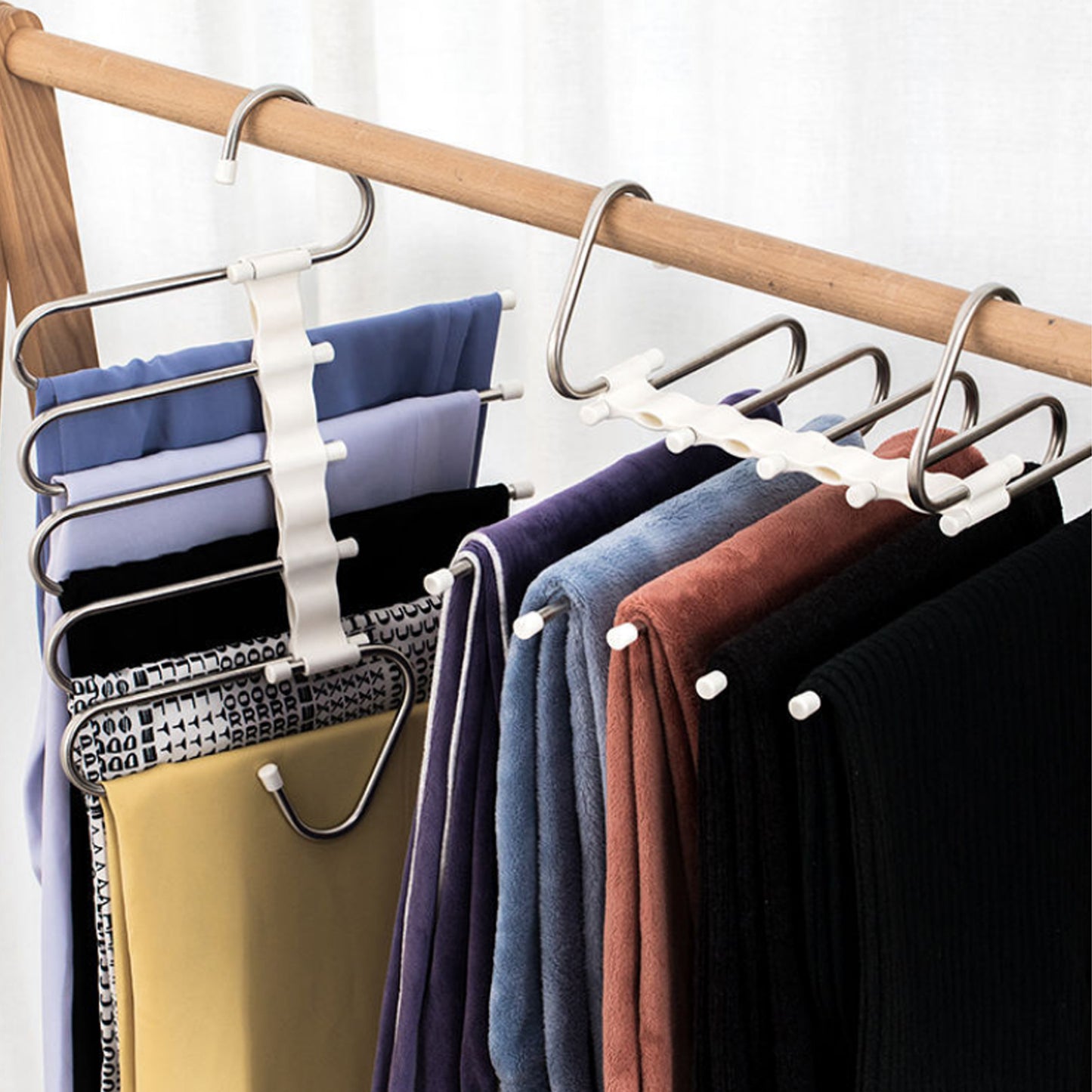 5 In 1 Multi-functional Stainless Steel Clothes Hangers
