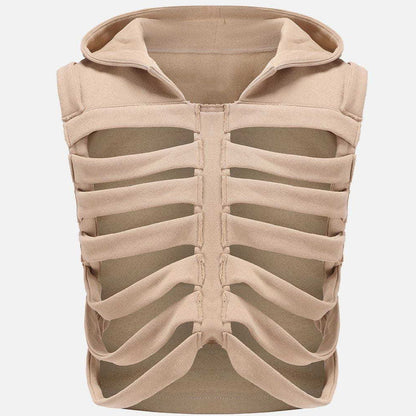 Men's Women's Skinny Hooded Sleeveless Vest