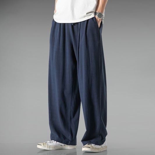Plus Size Loose Wide Leg Cotton Linen Pants