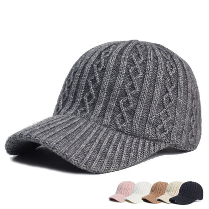 Wool Baseball Cap Korean Warm Solid Color