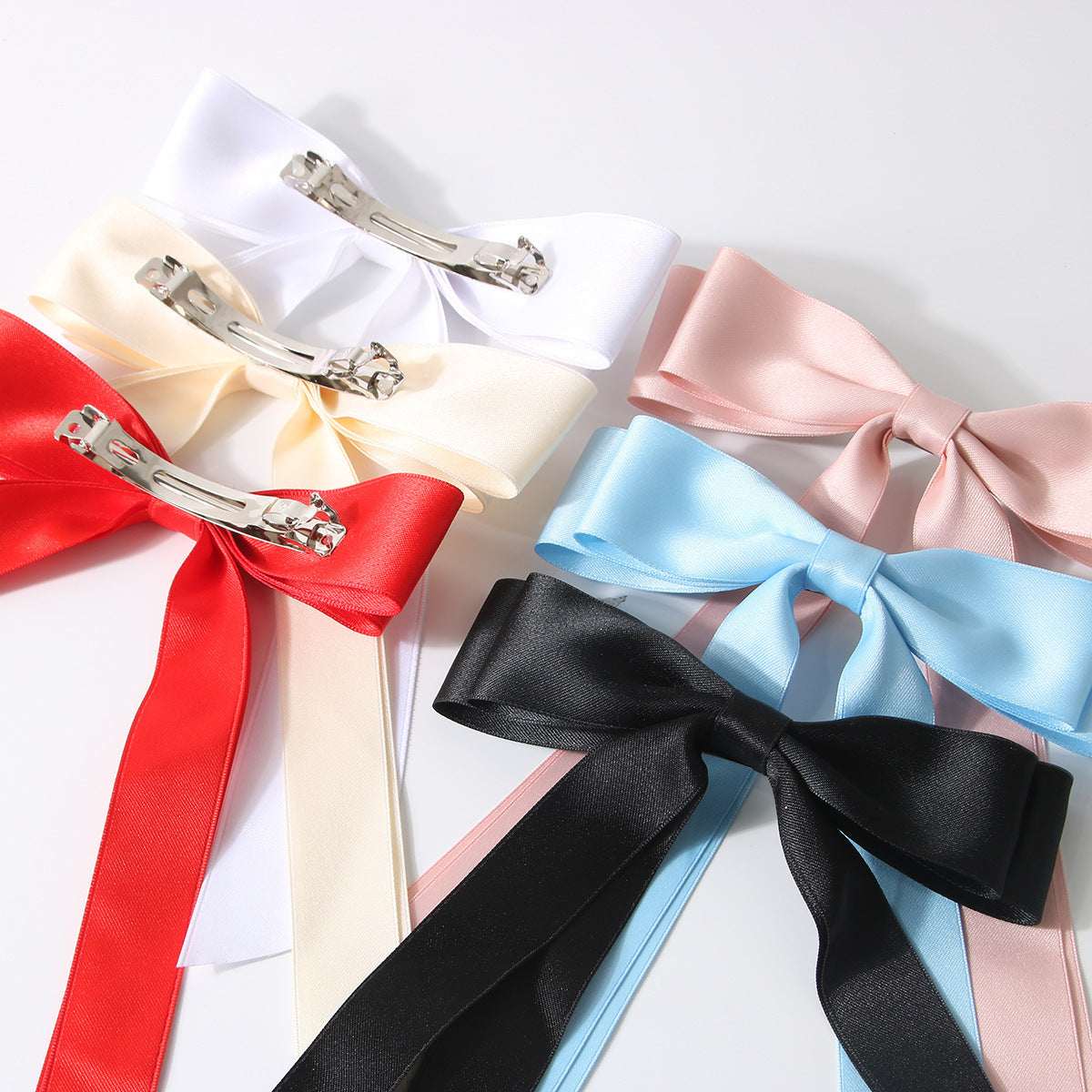 Sweet Double Ribbon Hairpin - Long Bow Clip