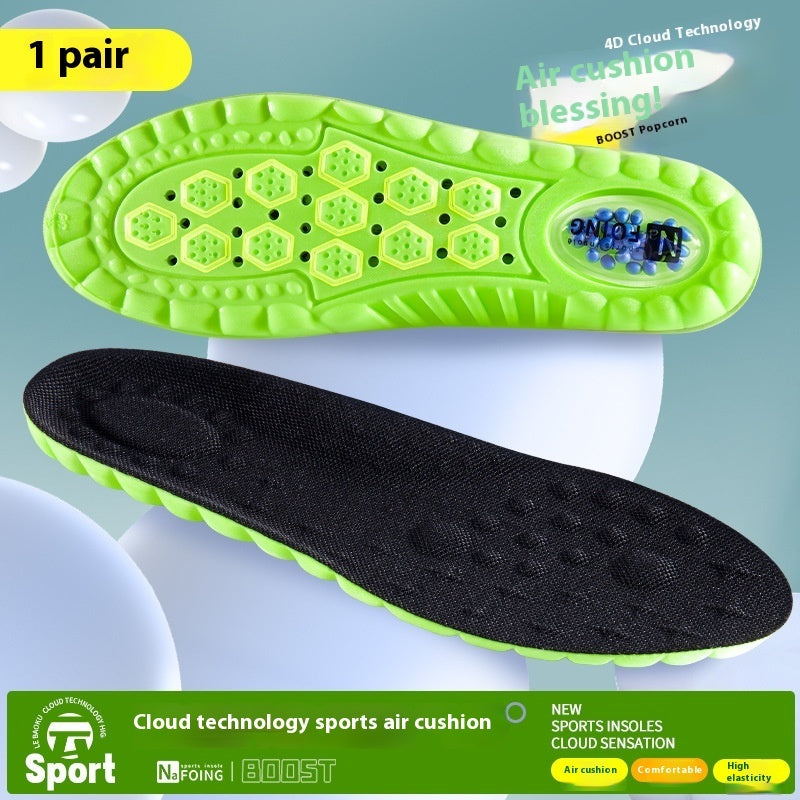 Pu Air Cushion Shock Absorption Thickened Massage Breathable Sweat Absorbing Argy Wormwood Insole