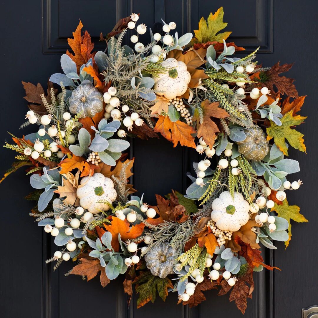 Halloween Autumn Pumpkin Frost Leaf Garland Home Decor