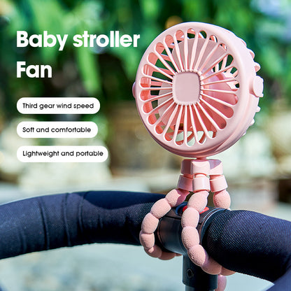Mini Stroller Fan Portable USB Octopus