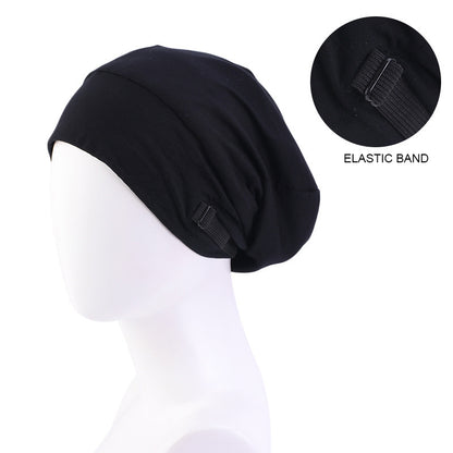 Invisible Adjustable Buckle Cotton Satin Nightcap
