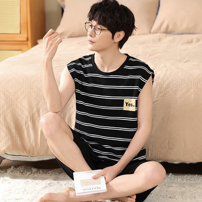 Men's Sleeveless Vest Summer Pure Cotton Pajamas