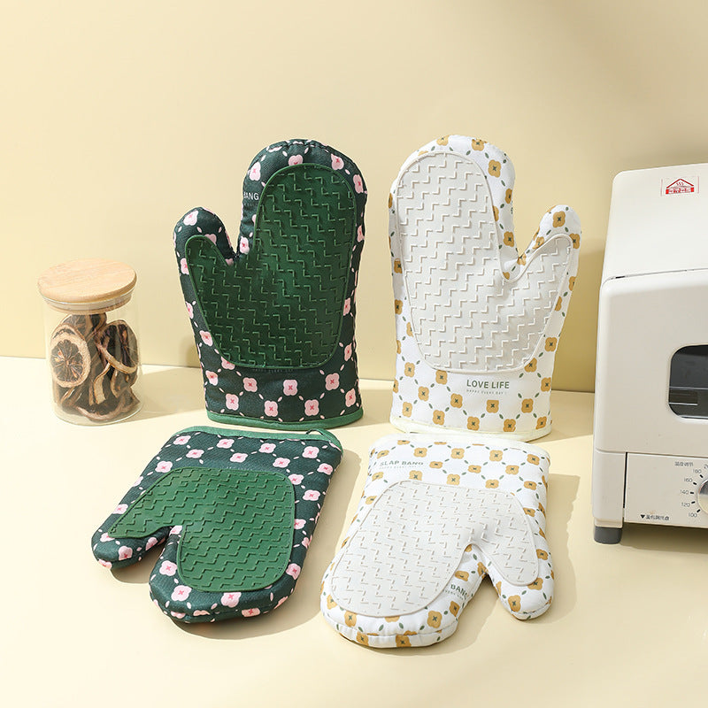 Heat Resistant Oven Mitts Anti-Scalding Gloves