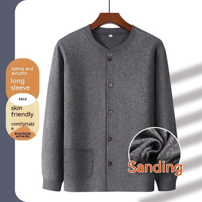 Middle-aged and Elderly Long Sleeve Button Top